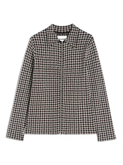 Jil Sander Checked Shirt In Black