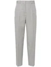 Jil Sander Checked Tailored Trousers In Grey