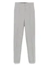 Jil Sander Wool Checked Trousers In Grey