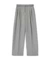 Jil Sander Tailored Check Trousers With Belt Clothing In Gray