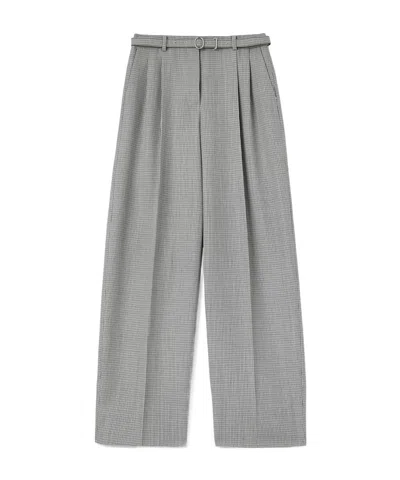 JIL SANDER JIL SANDER CHECKED BELTED TROUSERS