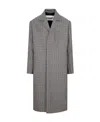 Jil Sander Checked Wool Coat In Gray