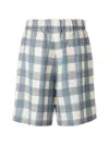 Jil Sander Check-pattern Shorts In Blue