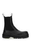 Jil Sander 35mm Leather Ankle Boots In Black