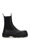 Jil Sander Black Black Leather Chelsea Boots In Black