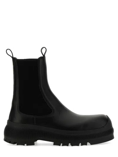 Jil Sander Chelsea Boot In Black