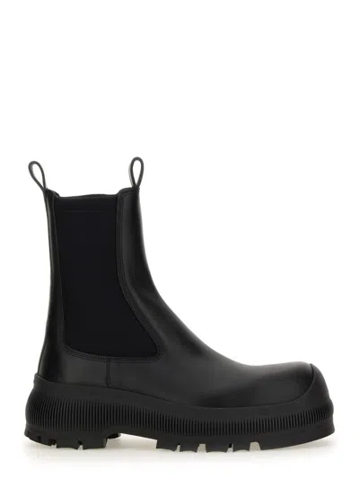 Jil Sander Chelsea Boot In Black