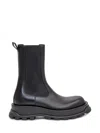 Jil Sander 30mm Leather Ankle Boots In Black