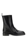 Jil Sander Woman Ankle Boots Black Size 7 Soft Leather In Negro