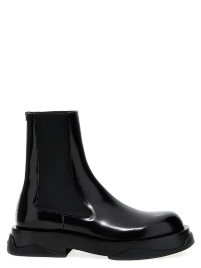 Jil Sander Chelsea Boots In Black