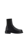 Jil Sander Chunky Sole Ankle Boot With Elastic Side Panels In Multi