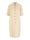 Jil Sander Chemisier Midi Dress In White