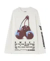 Jil Sander Cherry-print Cotton T-shirt In White