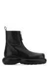 Jil Sander Chic Black Leather Ankle Boots For Women In Black