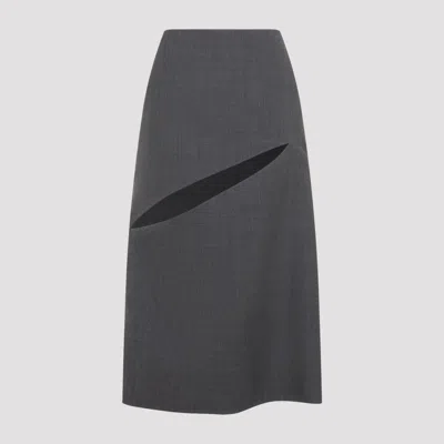 Jil Sander Chic Midi Skirt For Women In Gray