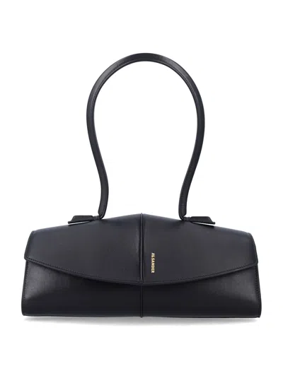 Jil Sander Chic Mini Leather Tote Bag In Black