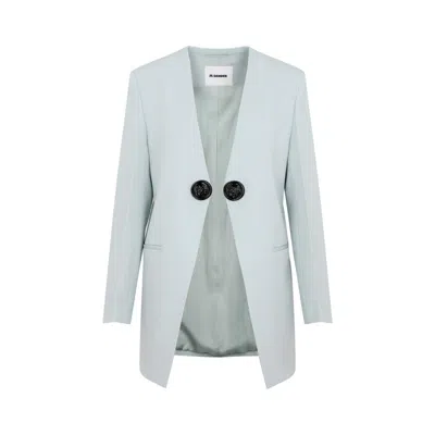 Jil Sander Chinablue Wool Jacket