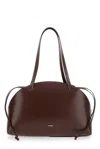 Jil Sander Curve Shoulder Medium In Brown