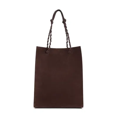 Jil Sander Chocolate Plum Tangle Tote Bag In Brown