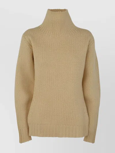 JIL SANDER CHUNKY KNIT HIGH NECK SWEATER