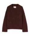 Jil Sander Chunky-knit Mock-neck Jumper In Brown