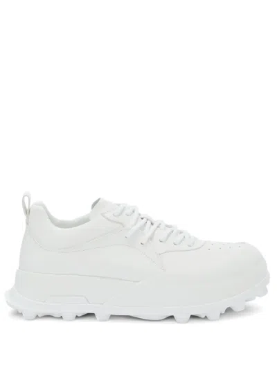 Jil Sander Leather Sneakers In White