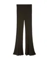 Jil Sander Chunky Ribbed Flared-hem Trousers In Black