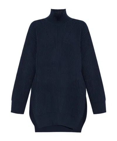 Jil Sander Chunky-ribbed Wool Jumper In Black