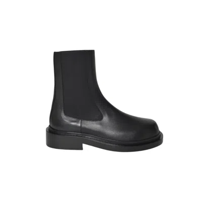 Jil Sander Chunky Sole Ankle Boot With Elastic Side Panels In Animal Print