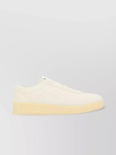 JIL SANDER CHUNKY SOLE LACE-UP LEATHER SNEAKERS