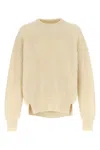 Jil Sander Oversized Crew Neck Sweater With Ribbed Texture