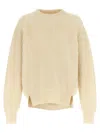 Jil Sander Oversized Crew Neck Sweater With Ribbed Texture In Multi