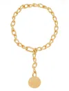Jil Sander Circular Pendant Necklace In Gold