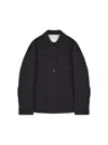 Jil Sander Classic Button-up Jacket With Pointed Collar In Black