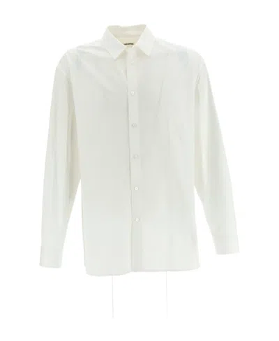 Jil Sander Classic Button-up Long Sleeve Shirt In White
