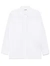 Jil Sander Stripe-print Cotton Shirt In White