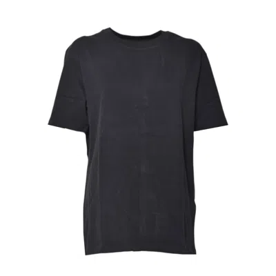 Jil Sander Classic Cotton Jersey T-shirt With Leather Logo Application