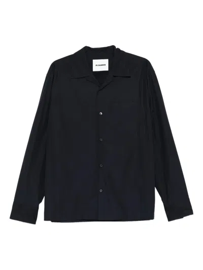 Jil Sander Classic Cotton Shirt For Men In Blue