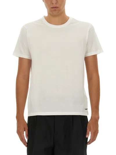 Jil Sander Classic Cotton T-shirt For Men In White