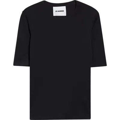 Jil Sander Classic Crewneck T-shirt In Black