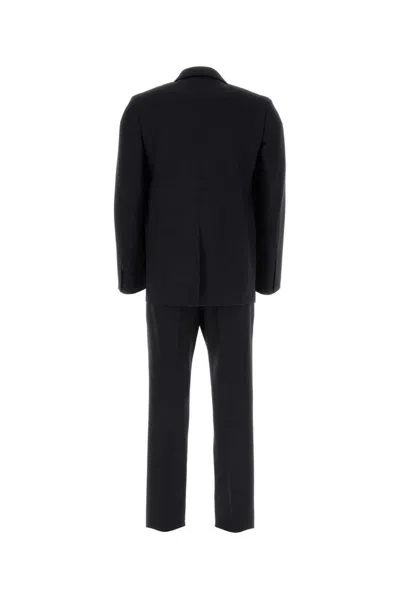 Jil Sander Midnight Blue Wool Suit In Black
