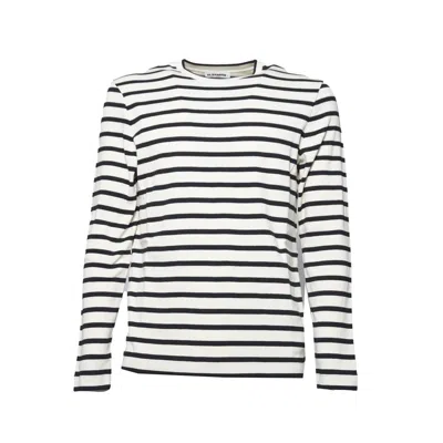 JIL SANDER CLASSIC NAUTICAL-INSPIRED STRIPE KNIT SWEATER