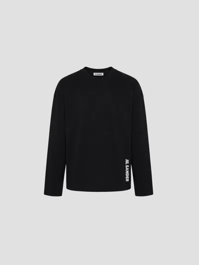 Jil Sander Classic Relaxed Fit T-shirt In Black
