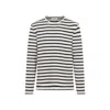 Jil Sander Classic Striped Long-sleeve T-shirt In Soft Cotton In Blue
