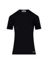 Jil Sander Logo Cotton Jersey T-shirt In Black
