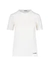 Jil Sander Contrast Logo Cotton T-shirt In White
