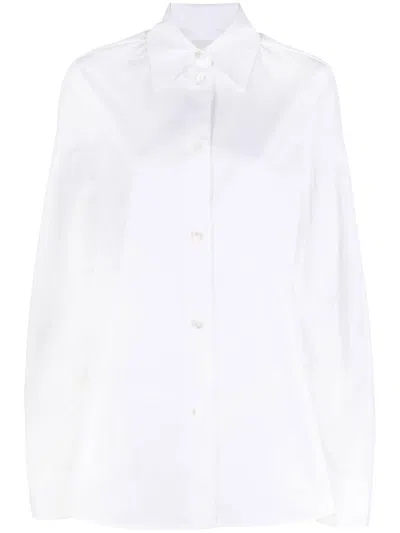 Jil Sander Classic White Cotton Shirt For Women