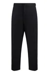 Jil Sander Classic Wool Trousers With Elastic Back Waist Insert In Black