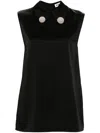 Jil Sander Clip-details Blouse In 黑色