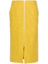Jil Sander Cloqué Midi Skirt In Green